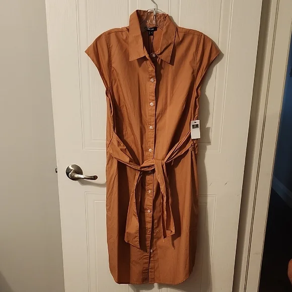 Mexx Rust Button-Down Dress - Picture 1 of 4